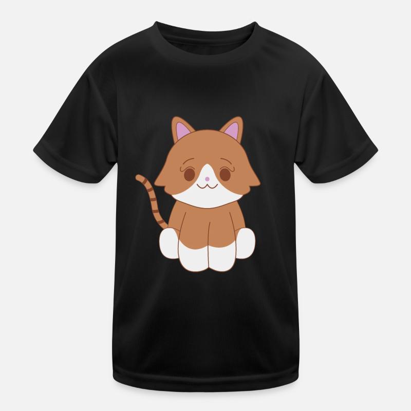 Brown tabby cat Kids Functional T-Shirt