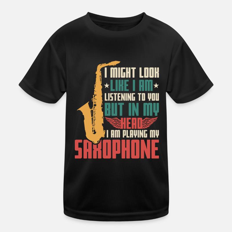 Saxophon Spruch Kinder Funktions-T-Shirt