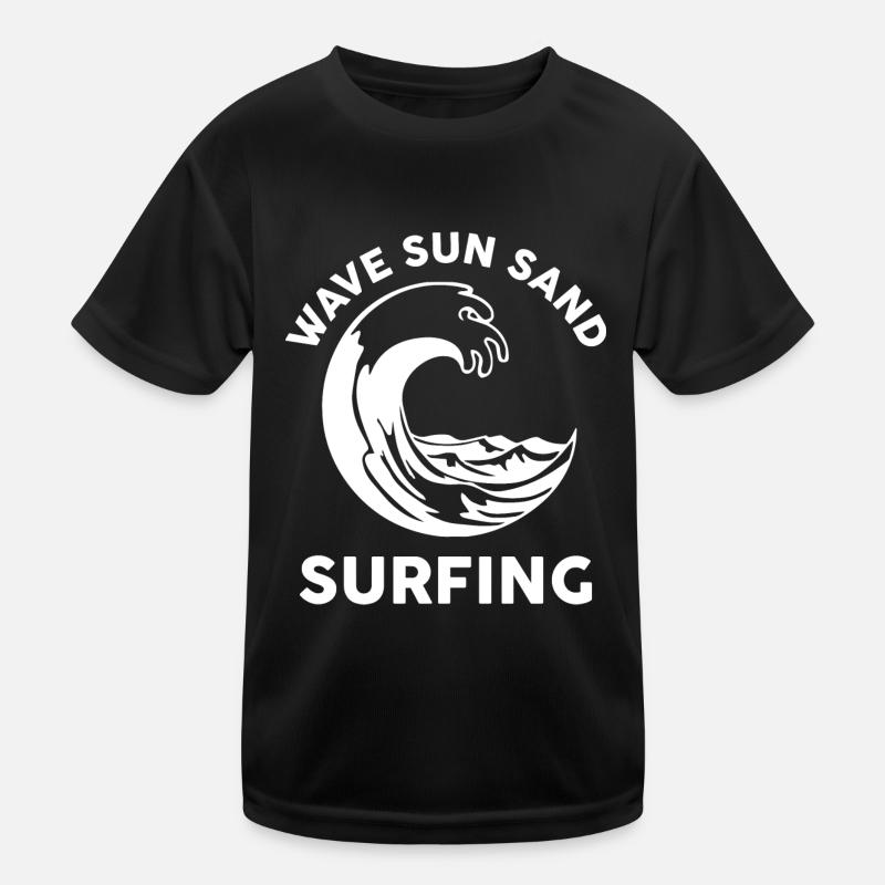 Surfing Surfboard Surfer Geschenkidee Kinder Funktions-T-Shirt