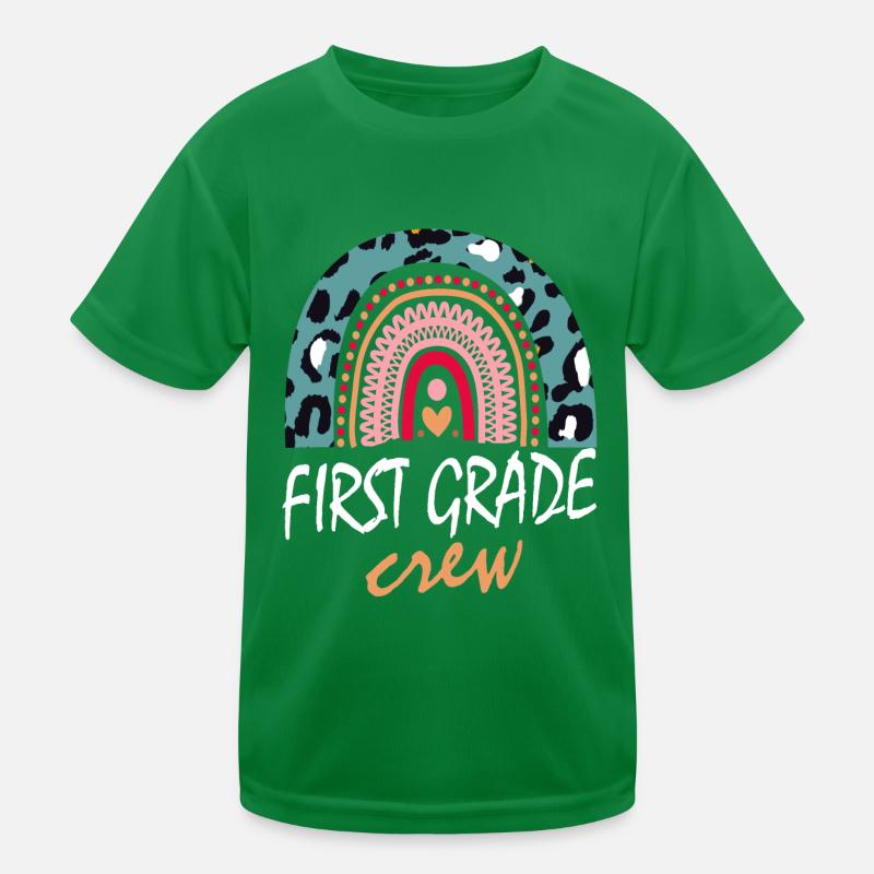 Geschenk der First Grade Crew Kinder Funktions-T-Shirt