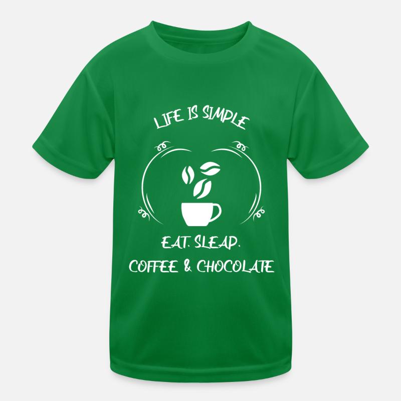 Kaffee Espresso Käffchen & Schokolade Kinder Funktions-T-Shirt