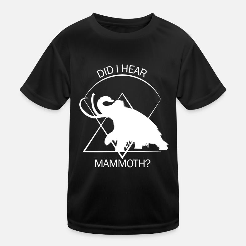 Drôle de mammouth Âge de pierre Conception de l’âge de glace Préhistorique T-shirt sport Enfant