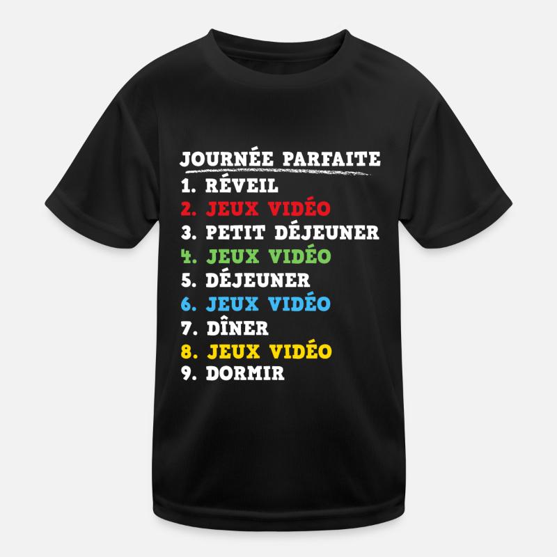 Journée parfaite jeux vidéo console T-shirt sport Enfant