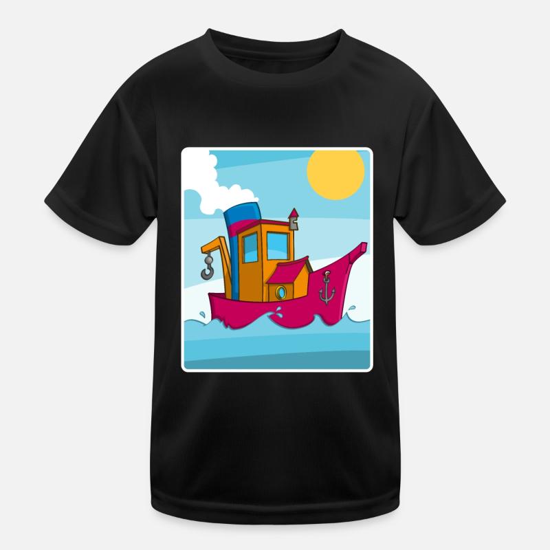 Image colorée d’un remorqueur amusant T-shirt sport Enfant