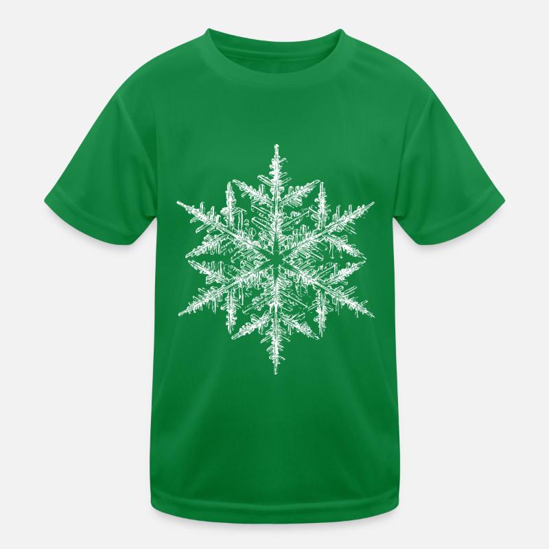 snowflake 5 white Kinder Funktions-T-Shirt