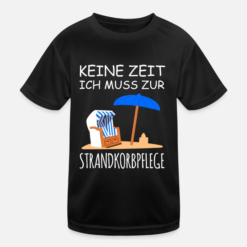 Strandkorb Urlaub Kinder Funktions-T-Shirt