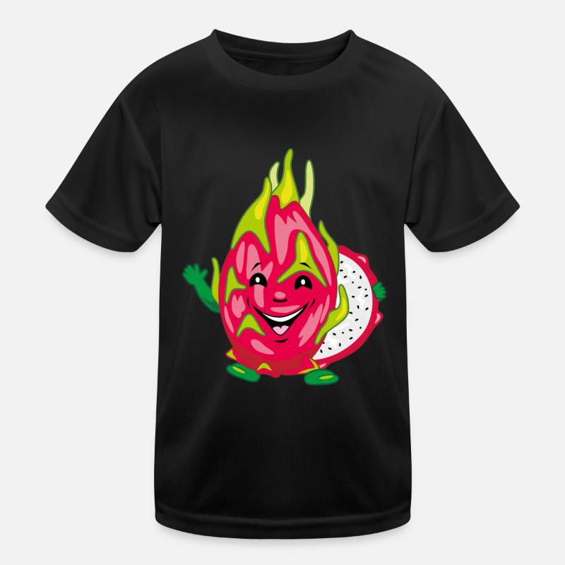 Lächelnde Pitaya-Drachenfrucht Kinder Funktions-T-Shirt