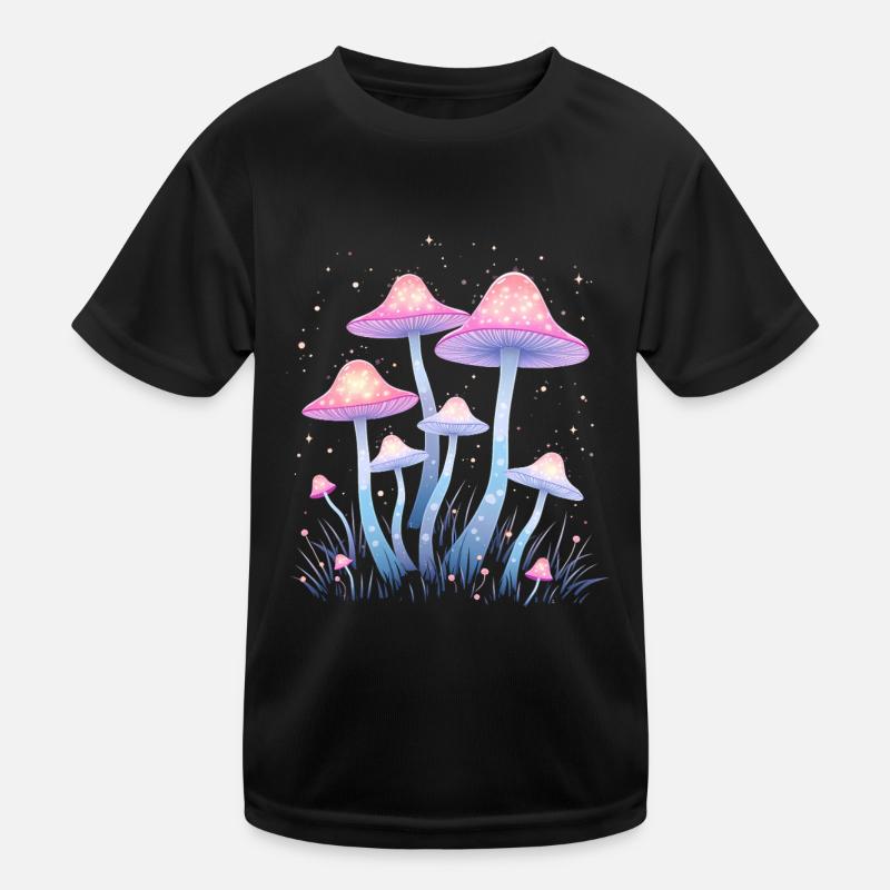 Magic mushrooms in the enchanted forest Kids Functional T-Shirt