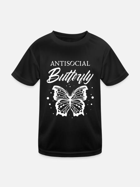 Antisocial Butterfly - Kids Functional T-Shirt - black - Front