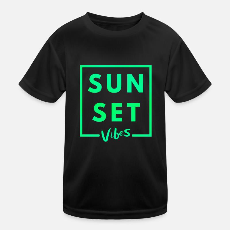 Sunset Vibes Kinder Funktions-T-Shirt