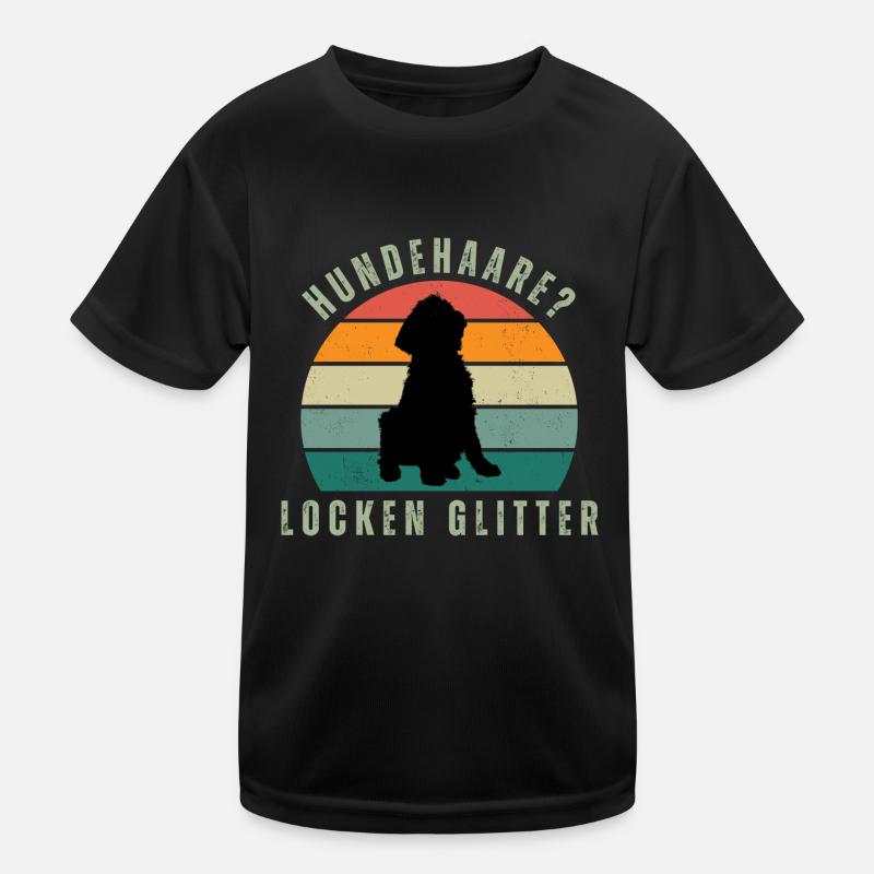 Locken Glitter Retro Sunset Kinder Funktions-T-Shirt