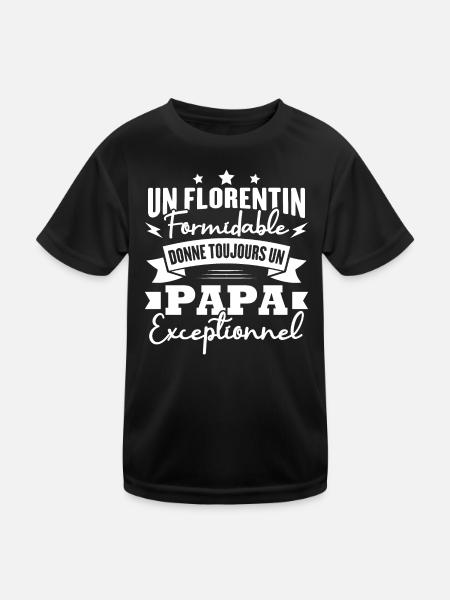 Un florentin formidable donne un papa exceptionnel - T-shirt sport Enfant - noir - Devant