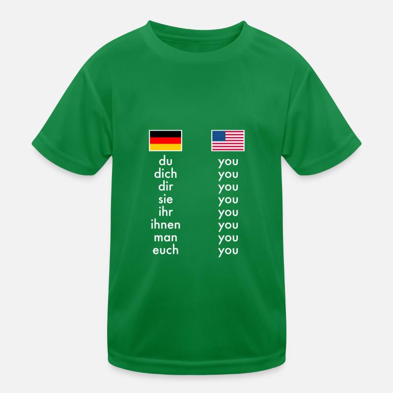 English German Grammar Learning Funny Teachers Kids Functional T-Shirt