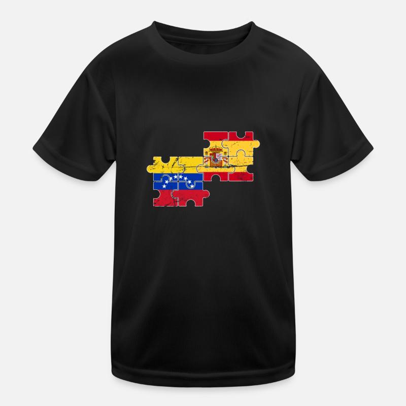 Venezuela Spanien Vintage Flagge Spanier Kinder Funktions-T-Shirt