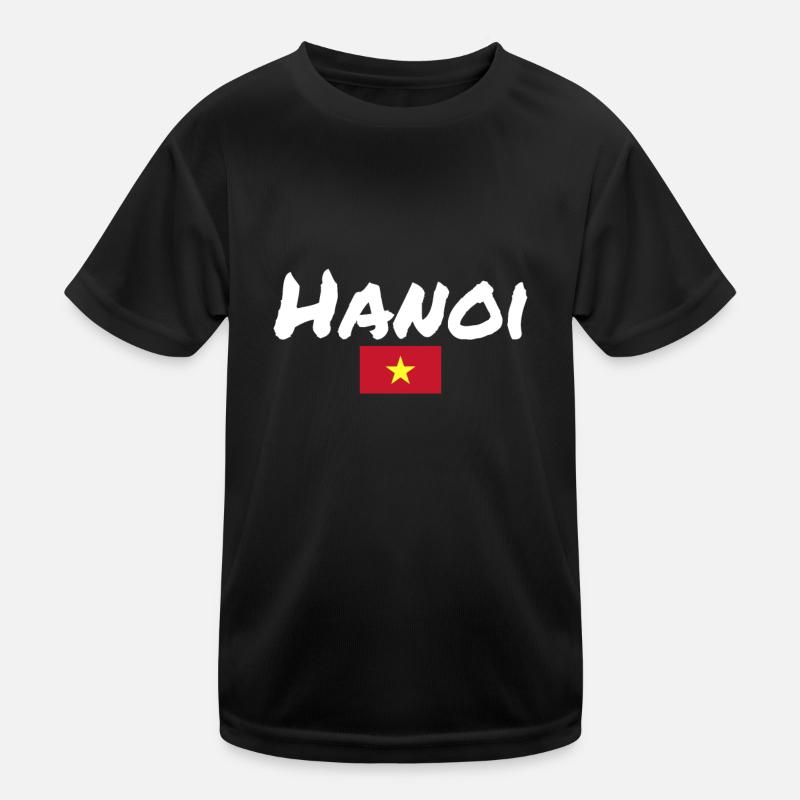 Hanoi Vietnam Vietnamese Flag Vietnamese Kids Functional T-Shirt