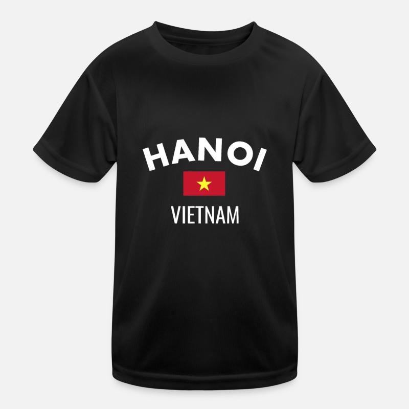 Hanoi Vietnam Vietnamese Flag Vietnamese Kids Functional T-Shirt