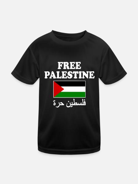 Free palestine - T-shirt sport Enfant - noir