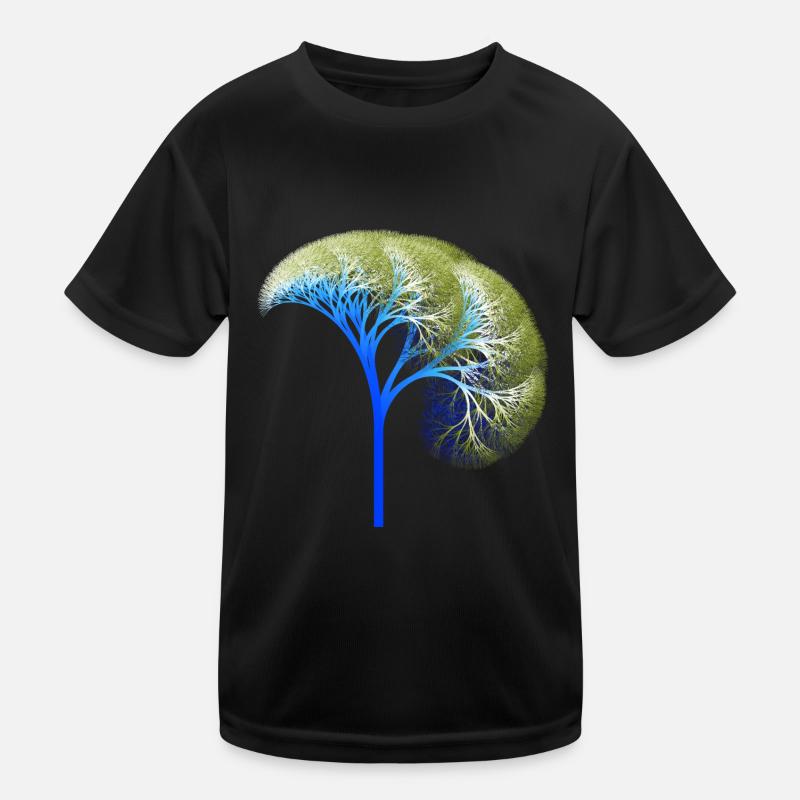 Fraktal #97 - Kinder Funktions-T-Shirt - Schwarz
