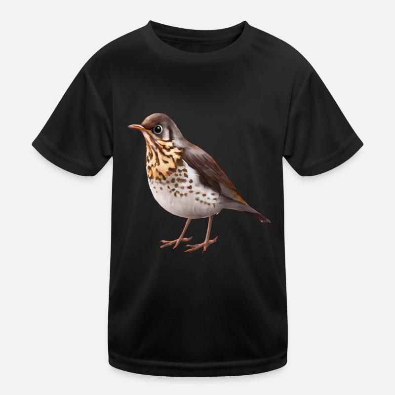 Grive oiseau T-shirt sport Enfant