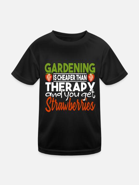 Cueillette des fraises - T-shirt sport Enfant - noir - Devant