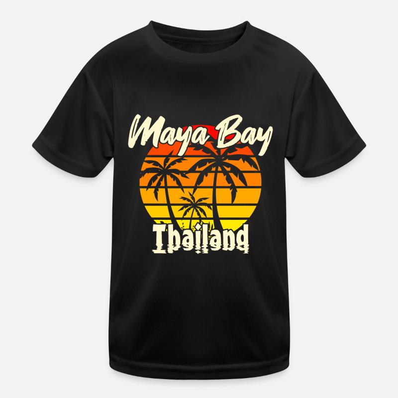 Vintage Maya Bay Thailand Kids Functional T-Shirt