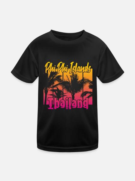 Îles Phi Phi Thaïlande - T-shirt sport Enfant - noir - Devant