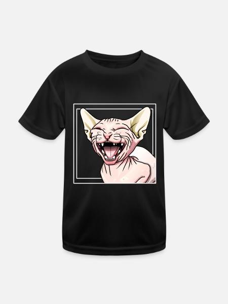 Sphynx Cat - Kids Functional T-Shirt - black - Front