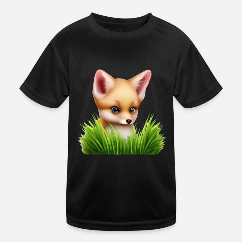 Fuchs im hohen Gras Kinder Funktions-T-Shirt