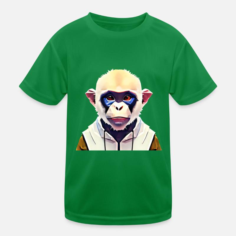 Polygon Affe Kinder Funktions-T-Shirt