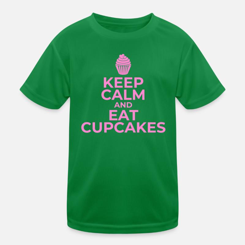 Keep Calm And Eat Cupcakes Kids Functional T-Shirt
