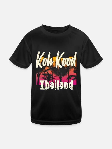 Koh Kood Thailand - Kinder Funktions-T-Shirt - Schwarz - Vorne