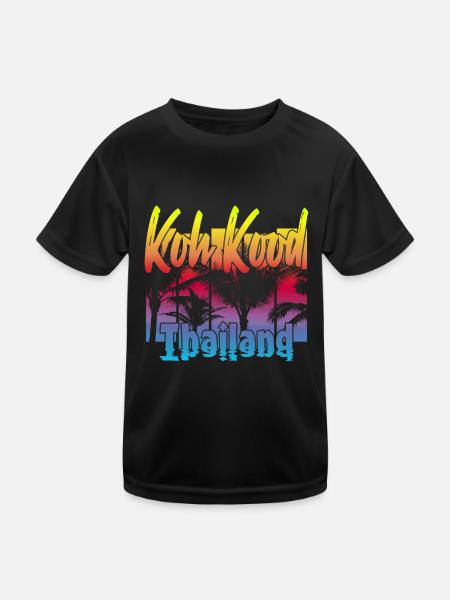 Koh Kood Thailand - Kinder Funktions-T-Shirt - Schwarz - Vorne