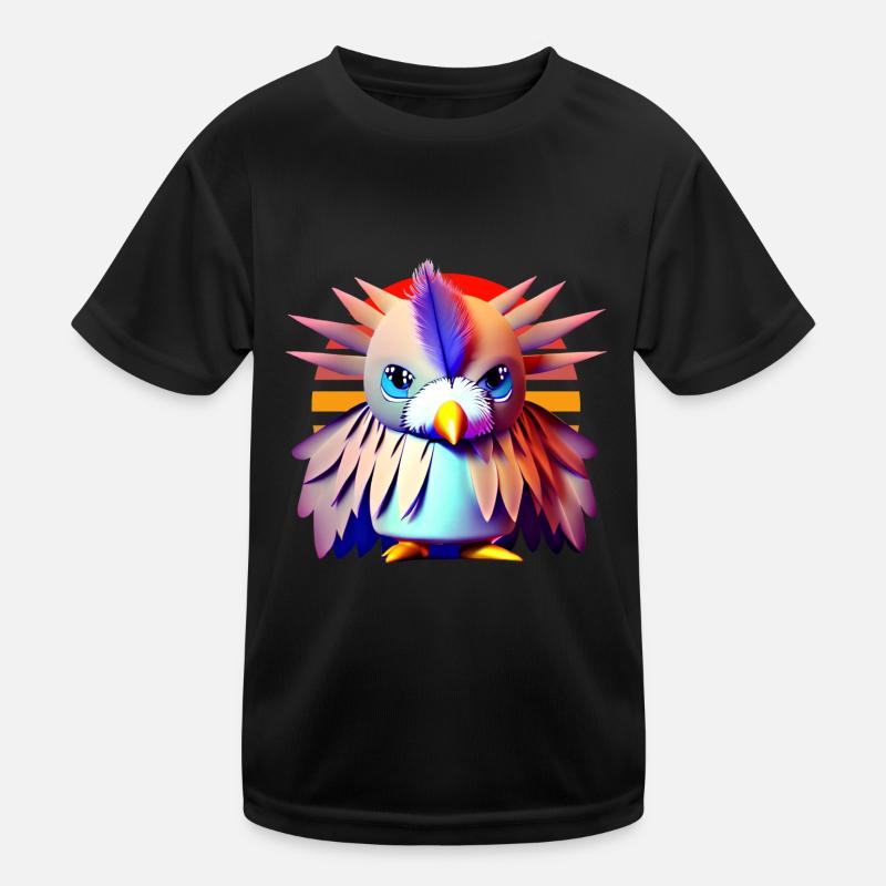 Polygon Vogel Kinder Funktions-T-Shirt