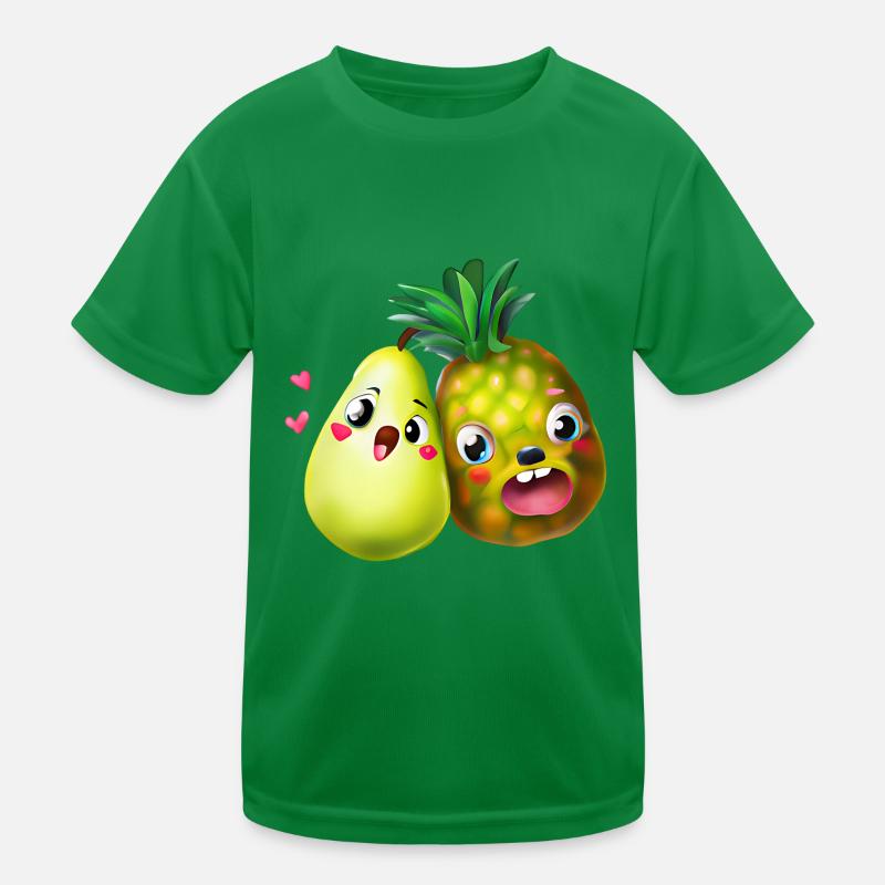 Pineapple Pear Love - Cute Fruit Design Kids Functional T-Shirt