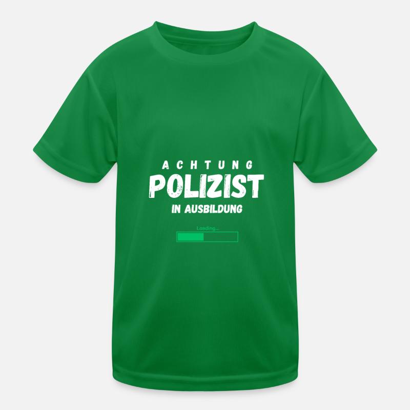 Attention Police Officer In Training Loading Kids Functional T-Shirt