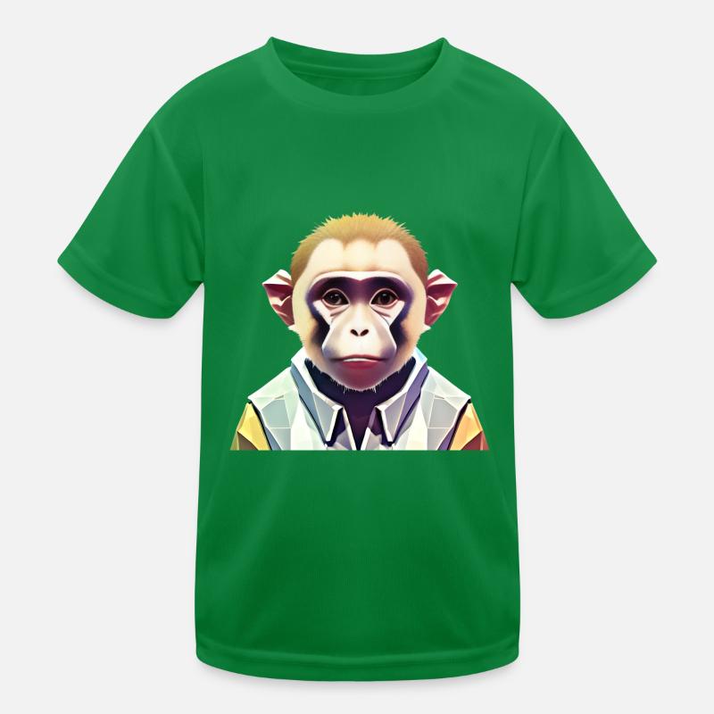 Polygon Affe Kinder Funktions-T-Shirt