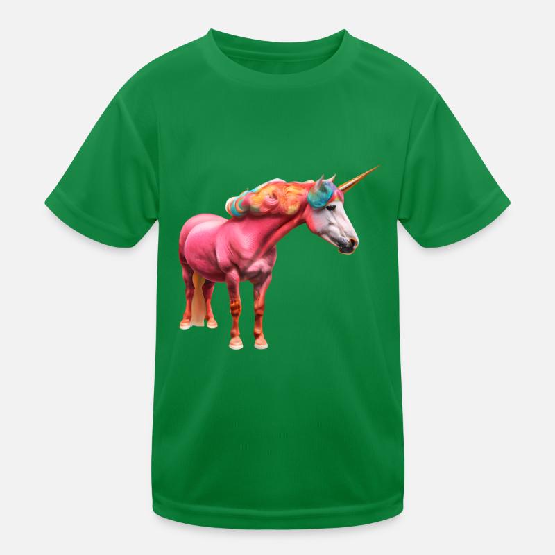 Licorne bouclée colorée T-shirt sport Enfant