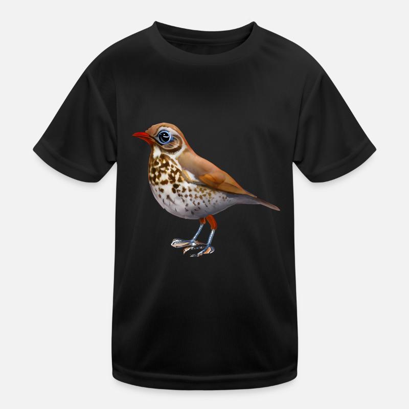 Grive oiseau T-shirt sport Enfant