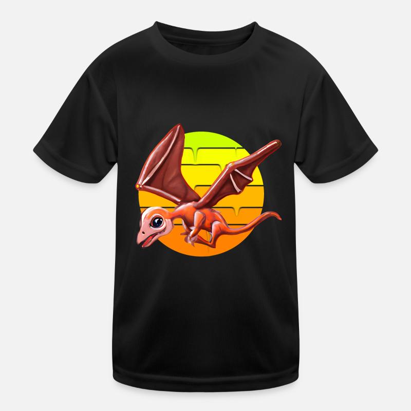 Flying Pterodactyl Kids Functional T-Shirt