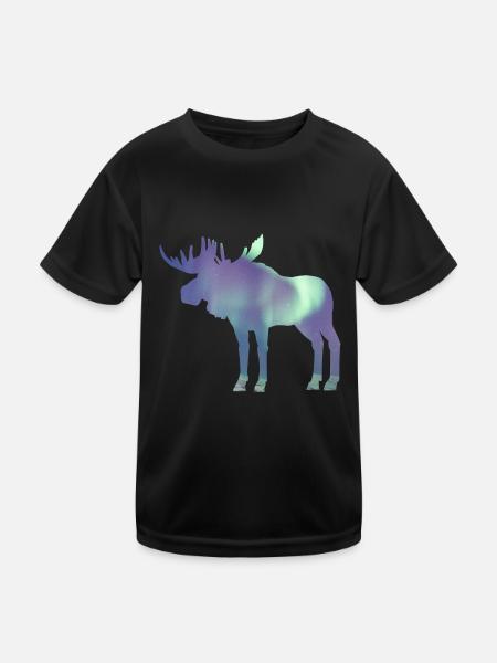 Aurores boréales - T-shirt sport Enfant - noir - Devant