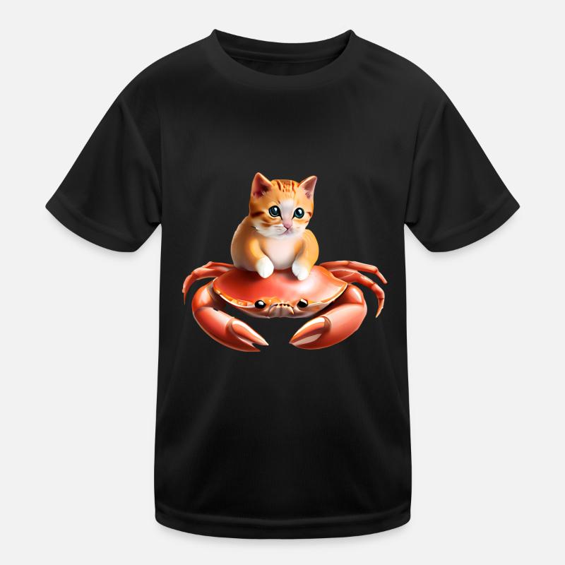 Bébé chat sur crabe T-shirt sport Enfant