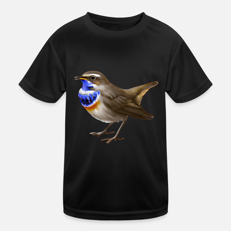 Blaukehlchen Vogel Kinder Funktions-T-Shirt