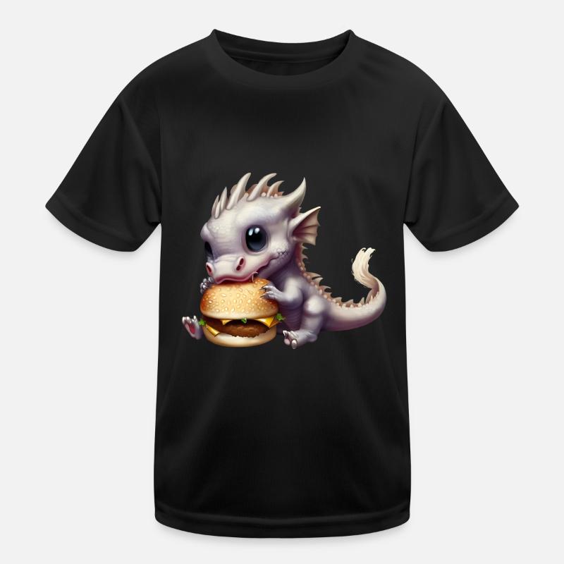 Cheeseburger Drache Kinder Funktions-T-Shirt