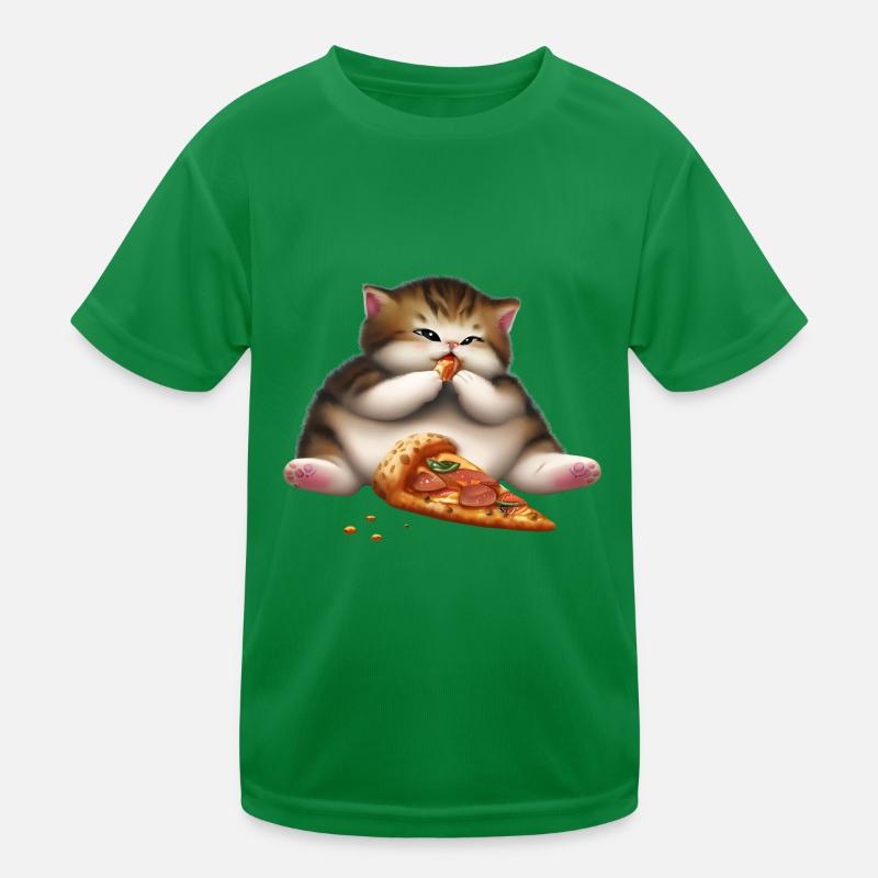 Chat amateur de pizza T-shirt sport Enfant