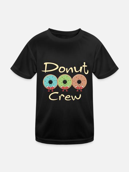 Équipage de beignets - T-shirt sport Enfant - noir - Devant