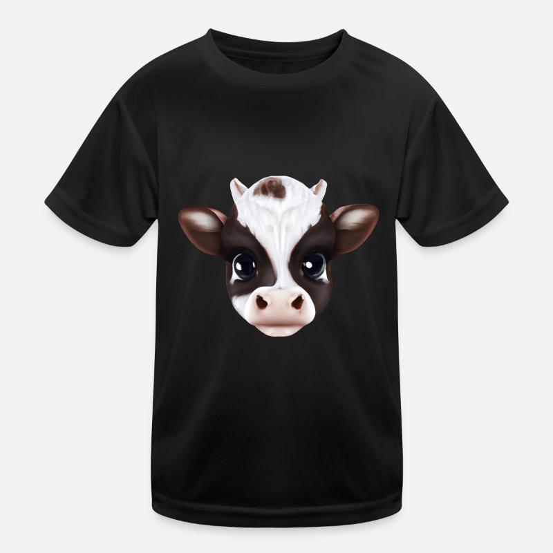 Mignon visage de vache - Ferme T-shirt sport Enfant
