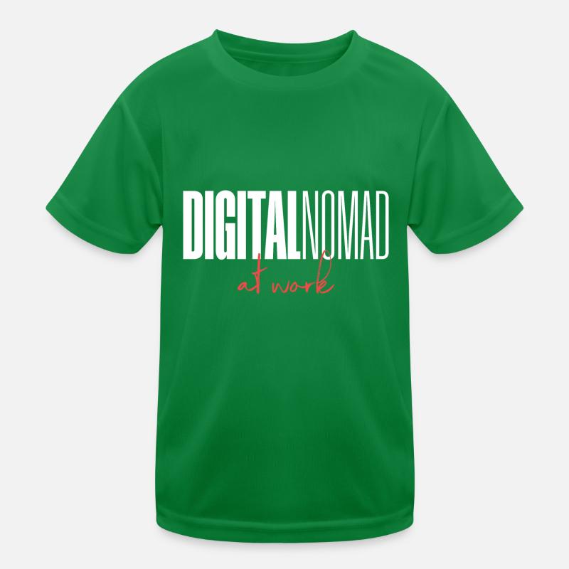 Digitalnomad au travail T-shirt sport Enfant