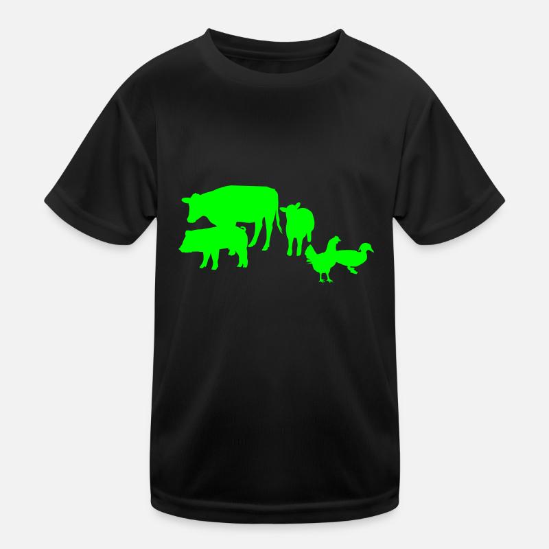 Animalfarm - Kinder Funktions-T-Shirt - Schwarz