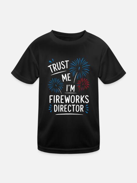 Pyrotechnics Fireworks Pyrotechnics - Kids Functional T-Shirt - black - Front