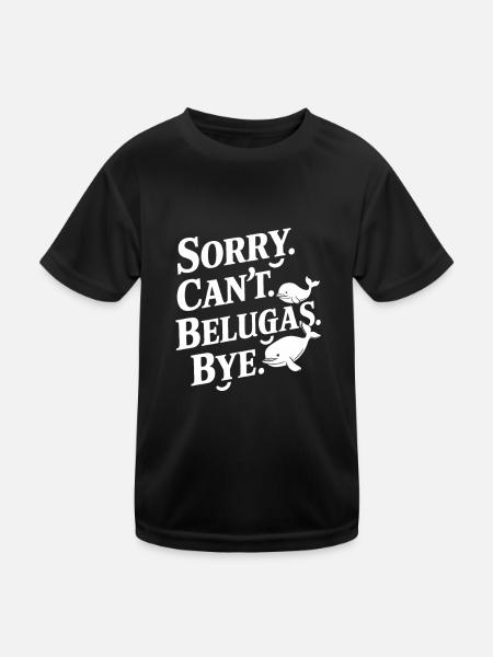 Béluga Océan Bélugas Baleines - T-shirt sport Enfant - noir - Devant